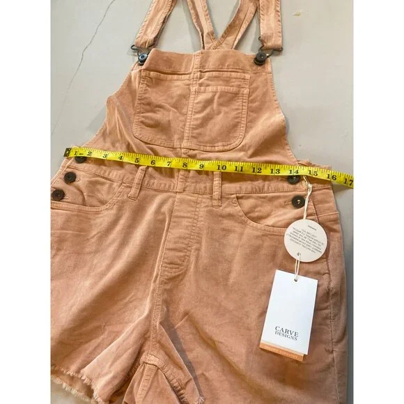 NWT Carve Designs Women's 6 Jason Overall Short Washed Pink Organic MSRP$115 - Picture 11 of 17